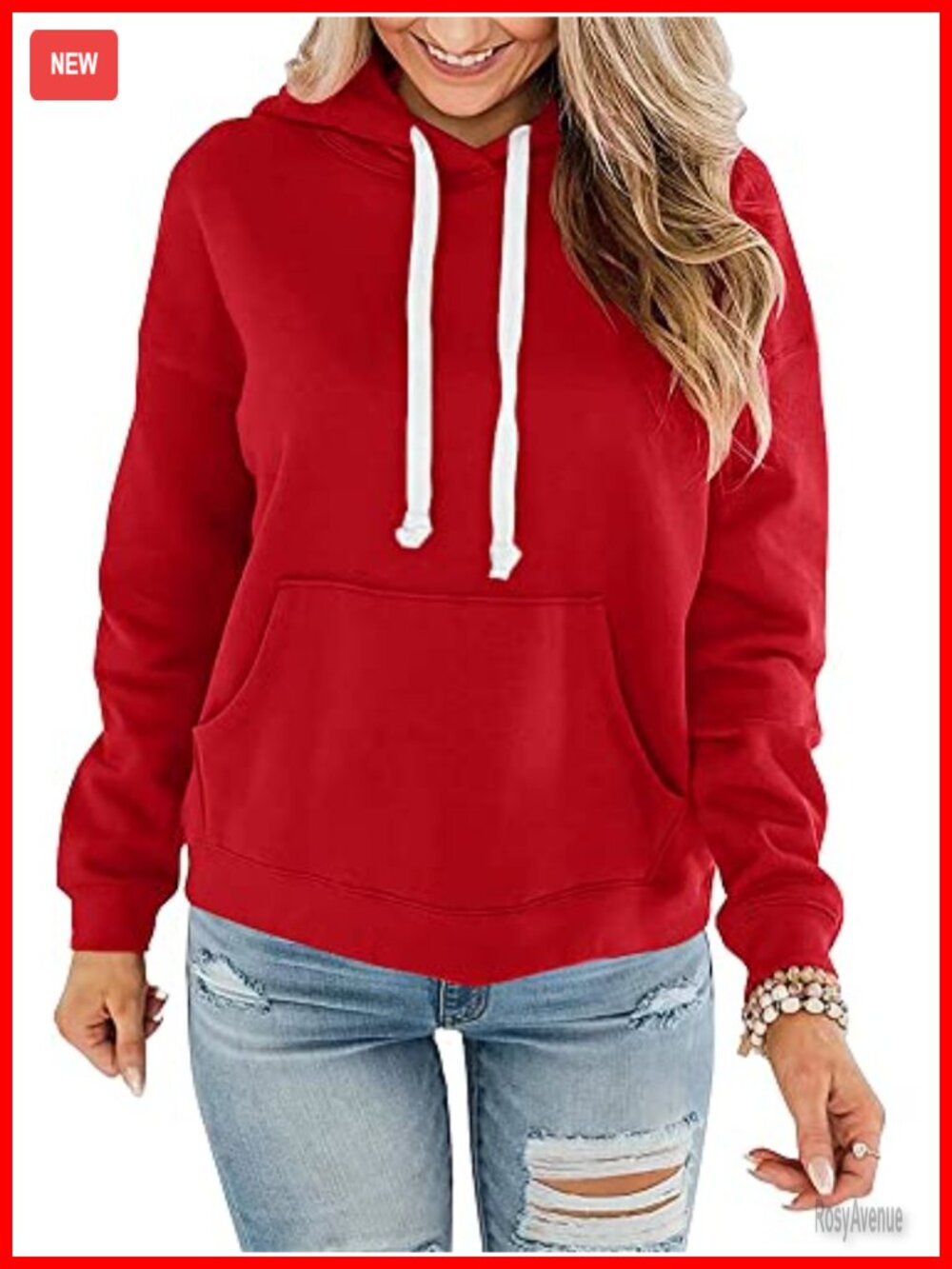 Women's Loose Fit Hoodie Pullover Long Sleeve Sweatshirt with Pockets